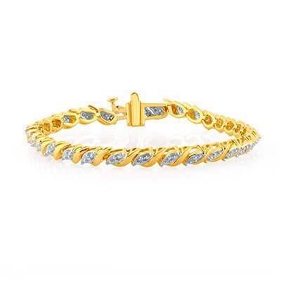 10K 0.31CT D-BRACELETE LDS RDS
