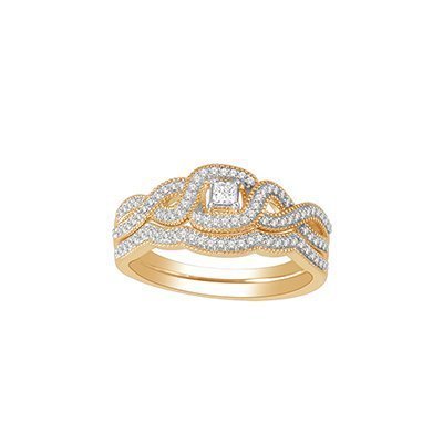 10K 0.33CT D-BRIDAL SET PCT/RDS CNTR 0.10CT