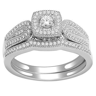 10K 0.33CT D-BRIDALSET RDS