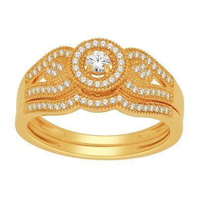 10K 0.33CT D-BRIDAL SET RDS CNTR 0.11CT