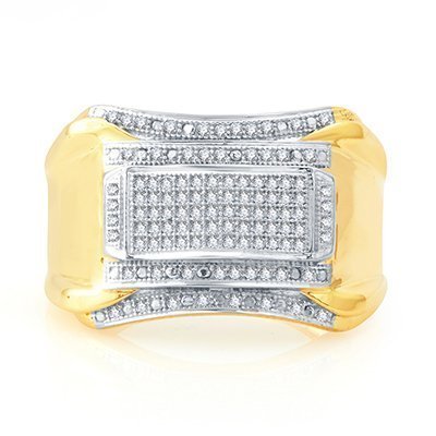10K 0.33CT D-RING MENS RDS MP