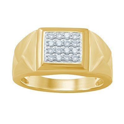 10K 0.34-0.35CT D-RING MENS RDS