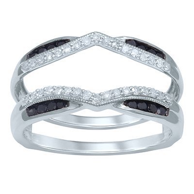 10K 0.35-0.36CT D-RING GUARD LDS RDS BLK/WHT