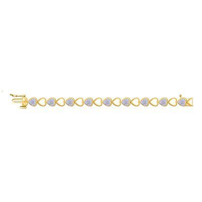 10K 0.36-0.42CT D-BRACELETE LDS RDS
