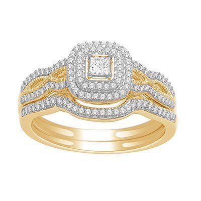 10K 0.40CT D-BRIDAL SET PCT/RDS CNTR 0.10CT