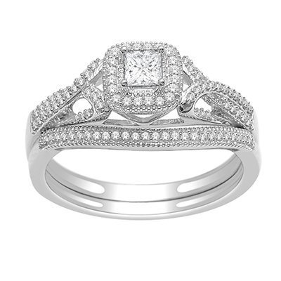 10K 0.40CT D-BRIDAL SET PCT/RDS CNTR 0.15CT