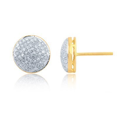 10K 0.40CT D-EARRING RDS MP " ROUND DOME"