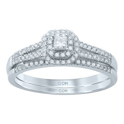 10K 0.43CT D-BRIDAL SET  RDS CNTR 0.09CT