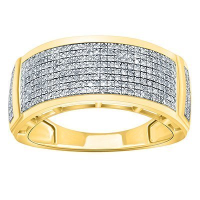 10K 0.45-0.59CT D-RING MEN BANDS LDS