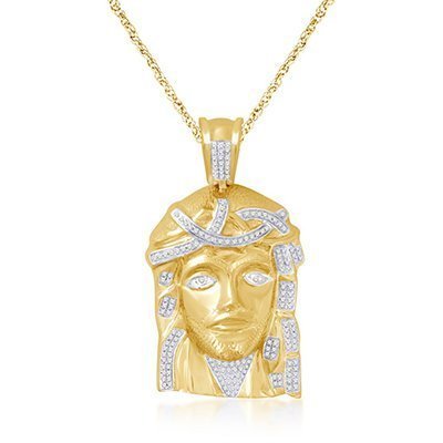 10K 0.46-0.54CT D-PENDANT MEN RDS JESUS