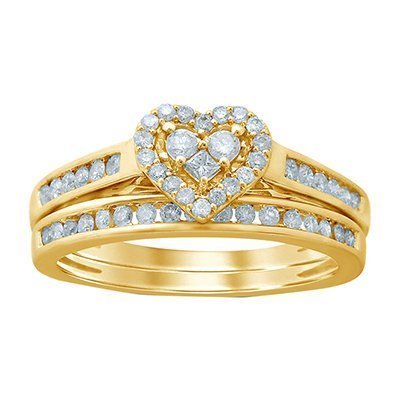10K 0.47-0.50CT D-BRIDAL SET PCT/RDS