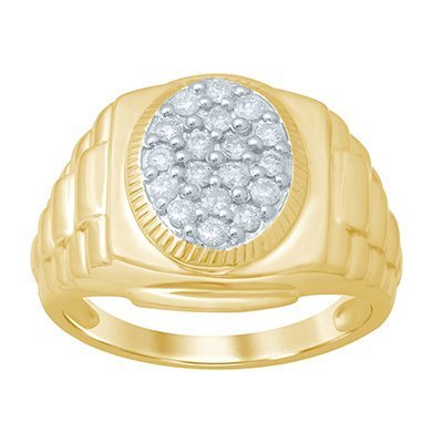 10K 0.47-0.51CT D-RING MENS RDS