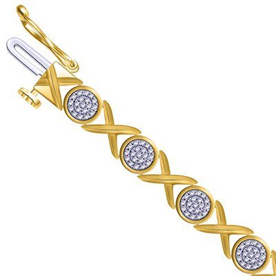 10K 0.47-0.53CT D-BRACELETE LDS RDS