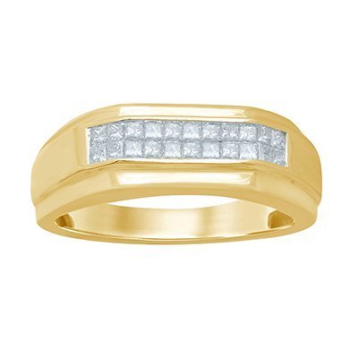 10K 0.47-0.54CT D-BAND RING MENS PCT