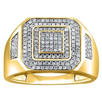 10K 0.47-0.66CT D-RING MENS RDS