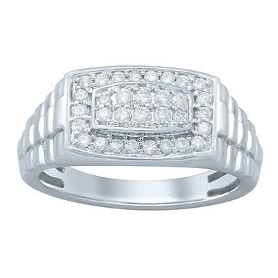 10K 0.49CT D-RING MENS RDS