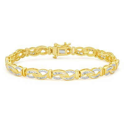 10K 0.50CT D-BRACELETE LDS RDS MP