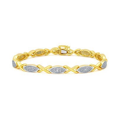 10K 0.50CT D-BRACELET LDS RDS MP