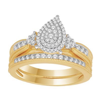 10K 0.50CT D-BRIDAL SET RDS
