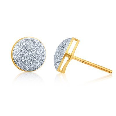 10K 0.50CT D-EARRING RDS MP " ROUND DOME"