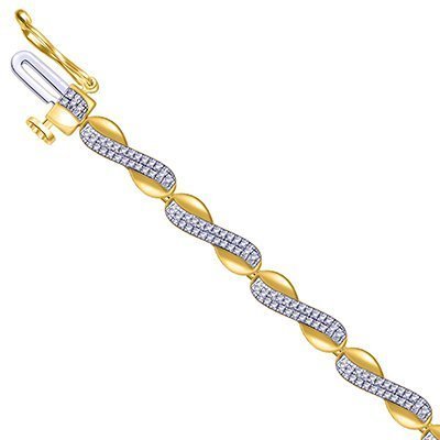 10K 0.51-0.56CT D-BRACELETE LDS RDS