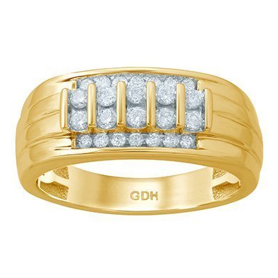 10K 0.51CT D-RING MENS RDS