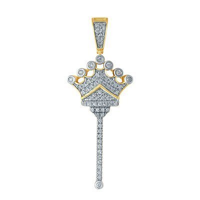 10K 0.59-0.62CT D-PENDANT MEN RDS