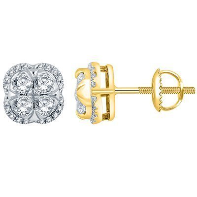 10K 0.68-0.69CT D-EARRING LDS RDS
