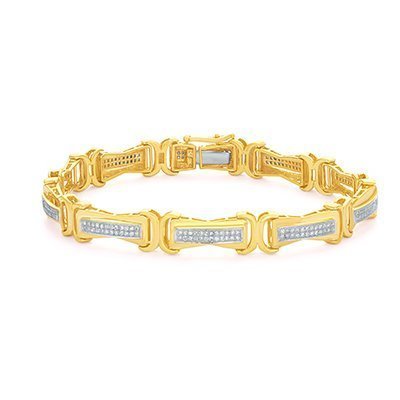 10K 0.70-0.85CT D-BRACLET MENS RDS MP