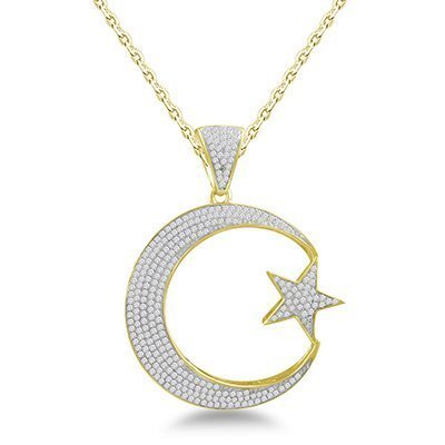 10K 0.72-0.79CT D-PENDANT RDS MEN