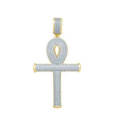 10K 0.73-0.80CT D-PENDANT MENS RDS