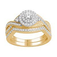 10K 0.75CT D-BRIDAL SET RDS CNTR 0.18CT