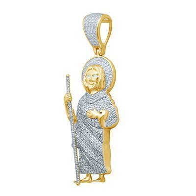 10K 0.85-0.90CT D-PENDANT MEN RDS ST. JUDE