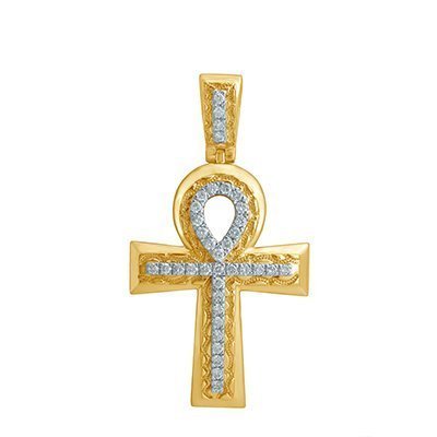 10K 0.87-0.93CT D-PENDAN MEN RDS