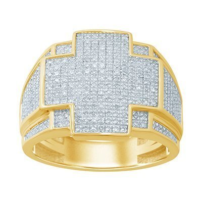 10K 0.91-0.92CT D-RING MENS RDS