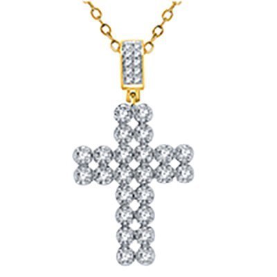 10K 0.94-0.95CT D-PENDANT MENS RDS