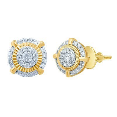 10K 0.96-1.01CT D-EARRING RDS