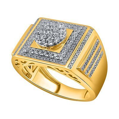 10K 0.96CT D-RING MENS RDS