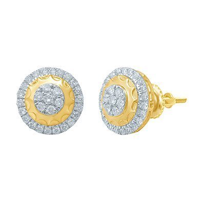 10K 0.97-1.00CT D-EARRING RDS