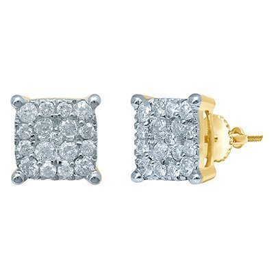 10K 0.97-1.00CT D-EARRING RDS