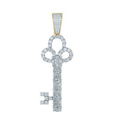 10K 0.97-1.04CT D-PENDANT RDS