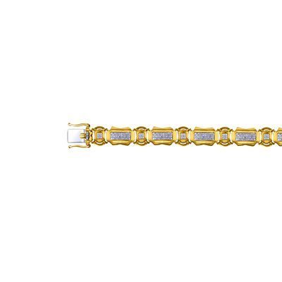 10K 0.98-1.15CT D-BRACELET MENS RDS