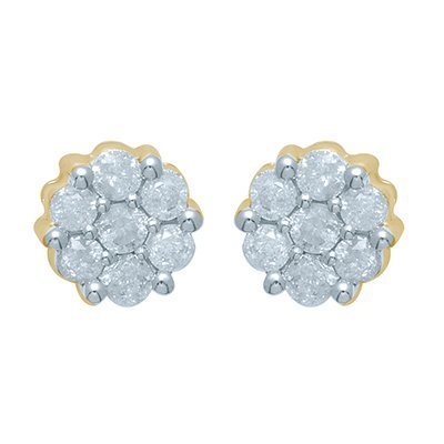 10K 1.00-1.04CT D-EARRING LDS RDS