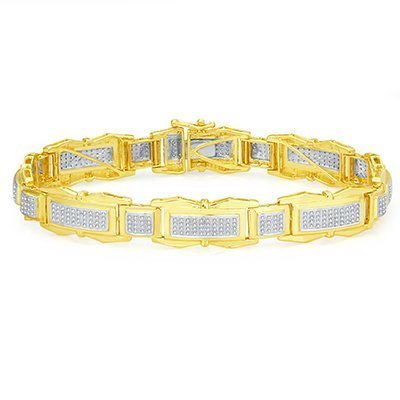 10K 1.00CT D-BRACELET MEN RDS MP