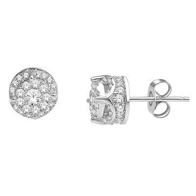 10K 1.00CT D-EARRING LDS RDS