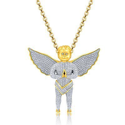 10K 1.11-1.29CT D-PENDANT MENS MP RDS