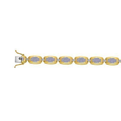 10K 1.23-1.80CT D-BRACELET MENS RDS
