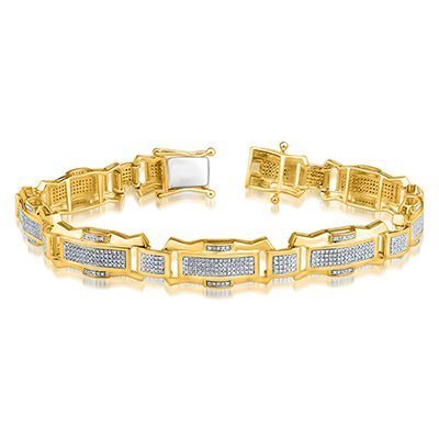 10K 1.24-1.84CT D-BRACELET MENS RDS