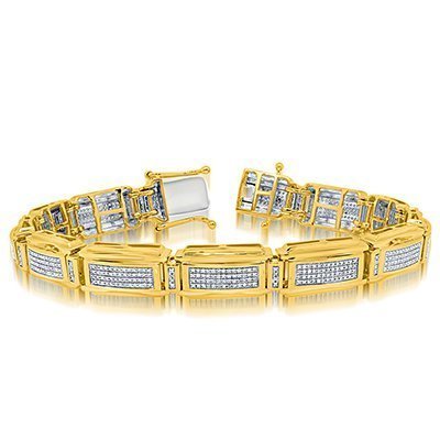 10K 1.26-1.39CT D-BRACELETE MENS RDS MP