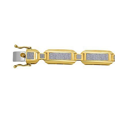 10K 1.26-1.84CT D-BRACELET MENS RDS